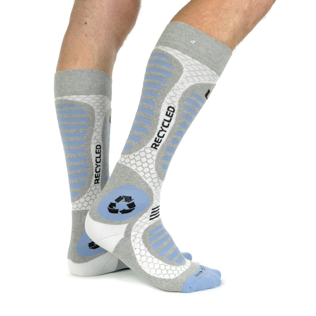 Chaussettes de Ski LCF - Ski Recycled - Blanc/ Bleu